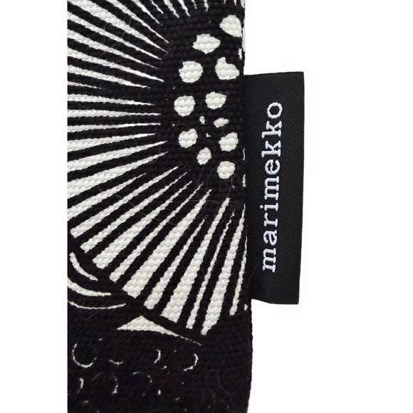 Marimekko Kaika Cosmetic Bag Pouch Black White Pieni Siirtolapuutarha - Picture 6 of 11
